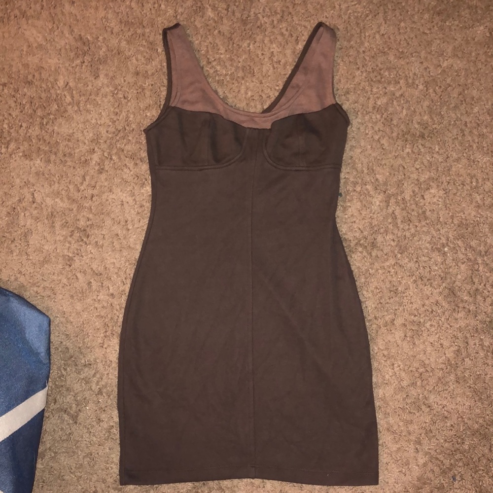 Brown tight dress